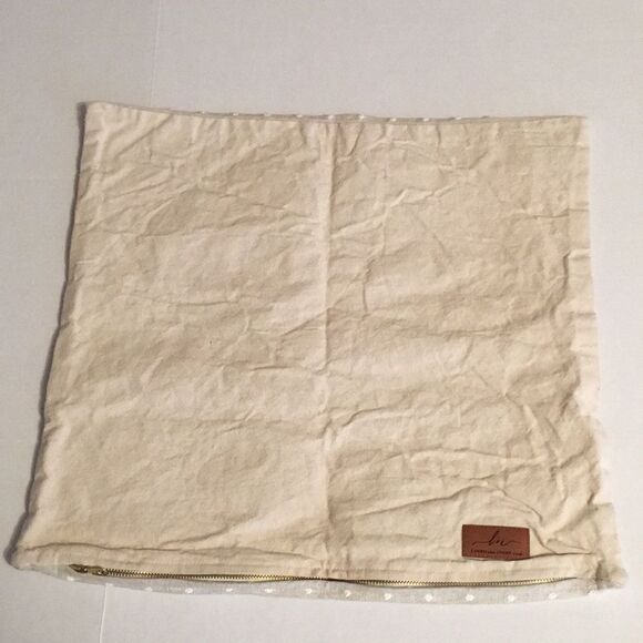 Linen & Ivory Loretta Swiss Dot Pillow Cover 12” x 18” - Picture 5 of 11